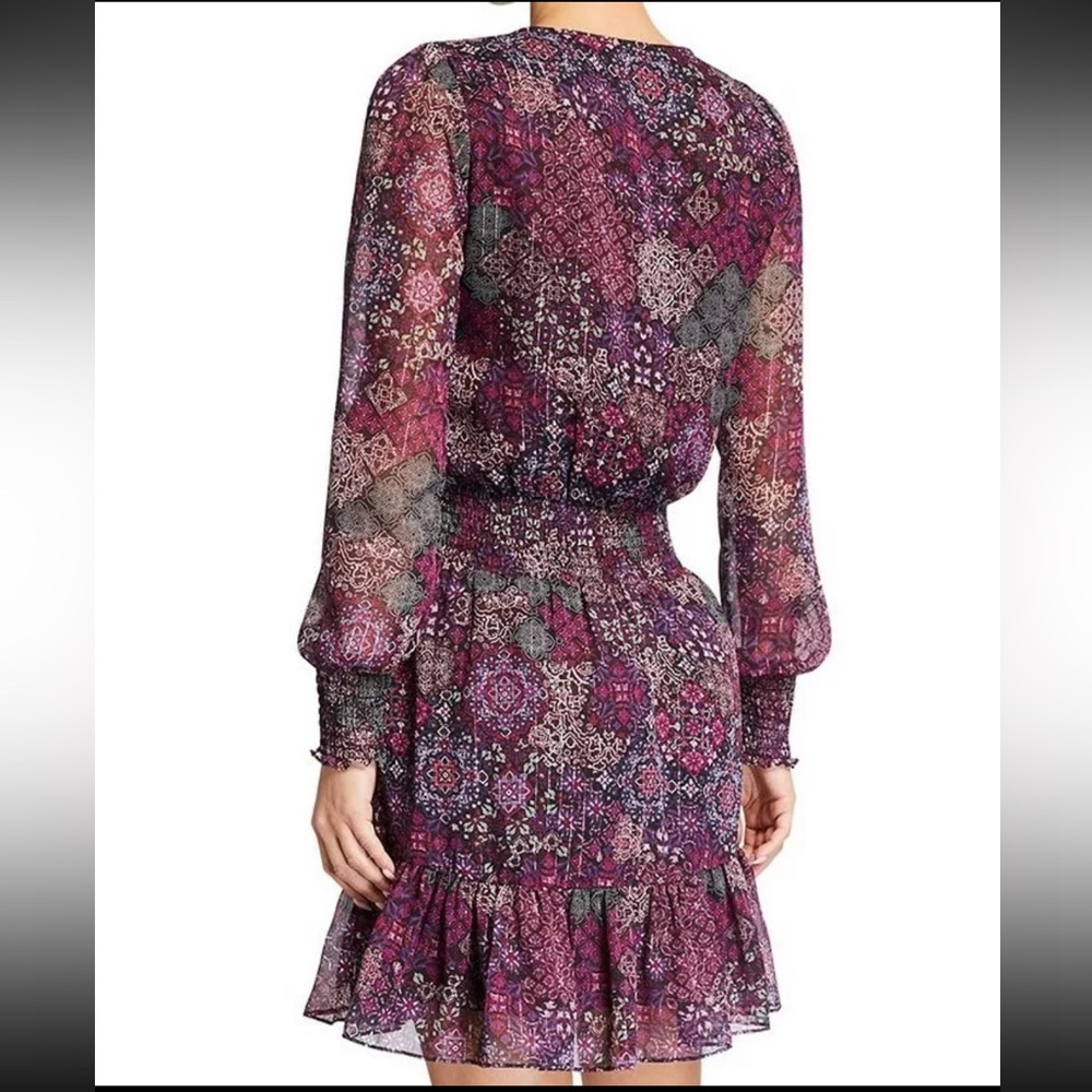 Michael Kors Patchwork Georgette Smock-Waist Faux… - image 2